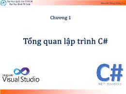 Bài giảng Kỹ thuật lập trình - Chương 1: Tổng quan lập trình C# - Trần Duy Thanh