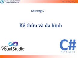 Bài giảng Kỹ thuật lập trình - Chương 5: Kế thừa và đa hình - Trần Duy Thanh