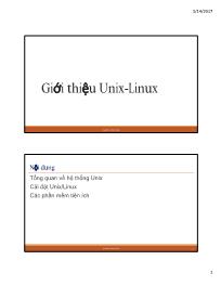 Giới thiệu Unix-Linux