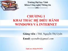 Hệ điều hành - Chương 1: Khai thác hệ điều hành Windows và Internet - Nguyễn Thị Uyên