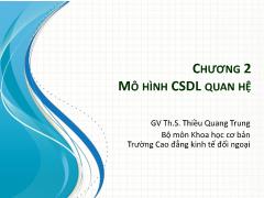 Mô hình CSDL quan hệ - Thiều Quang Trung