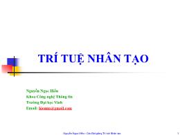 Trí tuệ nhân tạo - Nguyễn Ngọc Hiếu