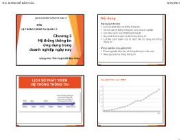Bài giảng Hệ thống thông tin quản lý - Chương 3: Hệ thống thông tin ứng dụng trong doanh nghiệp ngày nay - Huỳnh Đỗ Bảo Châu