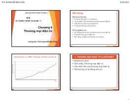 Bài giảng Hệ thống thông tin quản lý - Chương 6: Thương mại điện tử - Huỳnh Đỗ Bảo Châu