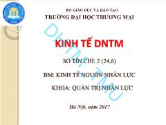 Bài giảng Kinh tế doanh nghiệp thương mại