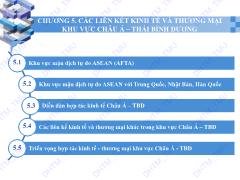 Bài giảng Kinh tế và thương mại các nước Châu Á - Thái Bình Dương - Chương 5: Các liên kết kinh tế và thương mại khu vực Châu Á - Thái Bình Dương