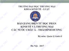 Bài giảng Kinh tế và thương mại các nước Châu Á - Thái Bình Dương - Chương 1: Đối tượng, nội dung và phương pháp nghiên cứu của môn học