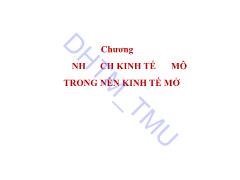 Bài giảng Kinh tế vĩ mô 2 - Chương 2: Chính sách kinh tế vĩ mô trong nền kinh tế mở