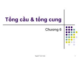 Bài giảng Kinh tế vĩ mô - Chương 6: Tổng cầu & tổng cung - Nguyễn Thanh Xuân