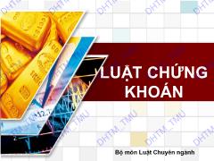 Bài giảng Luật chứng khoán