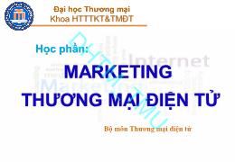 Bài giảng Marketing thương mại điện tử - Trường ĐH TM
