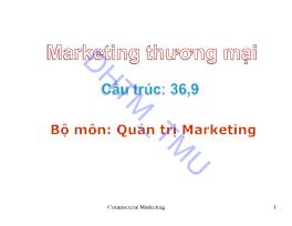 Bài giảng Marketing thương mại