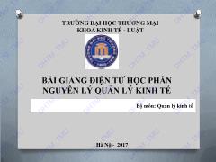 Bài giảng Nguyên lý quản lý kinh tế