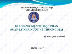 Bài giảng Quản lý Nhà nước về thương mại