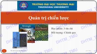 Bài giảng Quản trị chiến lược - Chương 1: Tổng quan về quản trị chiến lược