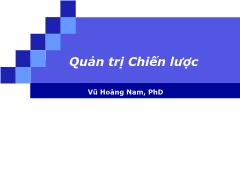 Bài giảng Quản trị chiến lược - Vũ Hoàng Nam