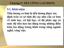 Bài giảng Quản trị nguồn nhân lực - Chương 9: Trả công lao động - Trần Phi Hoàng