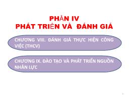 Bài giảng Quản trị nhân lực nâng cao - Chương VIII: Đánh giá thực hiện công việc - Nguyễn Tiến Mạnh