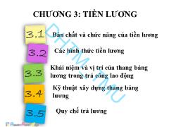 Bài giảng Trả công lao động - Chương 3: Tiền lương