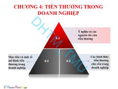 Bài giảng Trả công lao động - Chương 4: Tiền thưởng trong doanh nghiệp