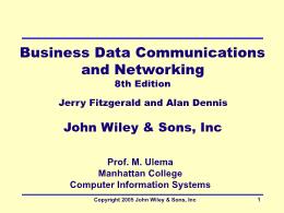 Business Data Communications and Networking - Chapter 5: Network and Transport Layers