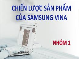 Chiến lược sản phẩm của Samsung Vina