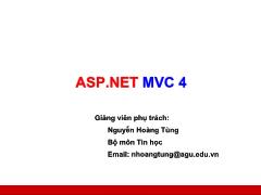 Công nghệ Web và ứng dụng - ASP.NET MVC 4 - Nguyễn Hoàng Tùng