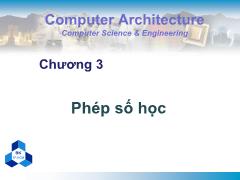 Kiến trúc máy tính - Chương 3: Phép số học - Nguyễn Thanh Sơn