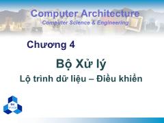 Kiến trúc máy tính - Chương 4: Bộ xử lý (Lộ trình dữ liệu - Điều khiển) - Nguyễn Thanh Sơn