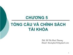 Kinh tế học Vĩ mô 1 - Chương 5: Tổng cầu và chính sách tài khóa - Hồ Thị Hoài Thương