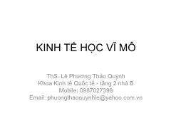 Kinh tế học Vĩ mô - Chương 6: Tổng cầu và chính sách tài khóa - Lê Phương Thảo Quỳnh