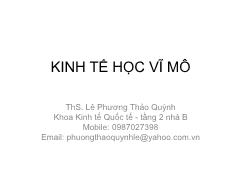 Kinh tế học Vĩ mô - Chương 9: Thất nghiệp - Lê Phương Thảo Quỳnh