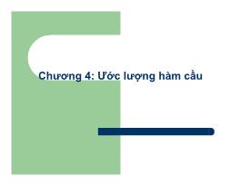 Kinh tế kinh doanh - Chương 4: Ước lượng hàm cầu - Nguyễn Thị Xuân Hường