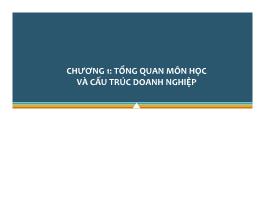 Kinh tế quản lý - Chương 1: Tổng quan môn học và cấu trúc doanh nghiệp