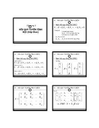 Nhập môn Kinh tế lượng - Chương 3: Hồi quy tuyến tính bội (P2)