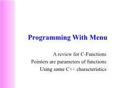 Nhập môn lập trình - Programming With Menu - Võ Quang Hoàng Khang