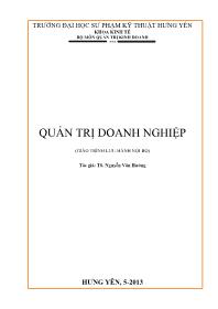 Quản trị doanh nghiệp - Nguyễn Văn Hưởng