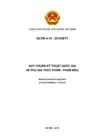 Quy chuẩn kỹ thuật quốc gia về phụ gia thực phẩm - Phẩm màu