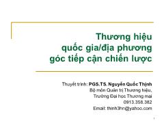 Thương hiệu quốc gia/địa phương góc tiếp cận chiến lược