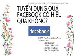 Tuyển dụng qua facebook có hiệu quả không