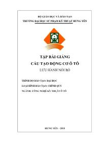 Bài giảng Cấu tạo động cơ ô tô