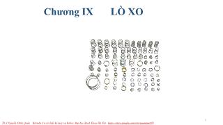 Bài giảng Chi tiết máy - Chương 10: Lò xo - Nguyễn Minh Quân