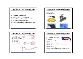 Bài giảng Chi tiết máy - Chương 3: Truyền động đai