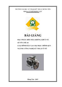 Bài giảng Điều hòa không khí ô tô