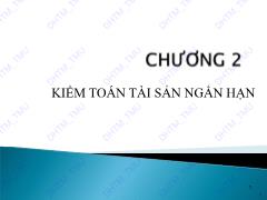 Bài giảng Kiểm toán Báo cáo tài chính - Chương 2: Kiểm toán tài sản ngắn hạn - Lưu Thị Duyên