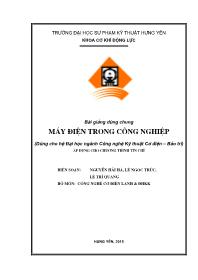 Bài giảng Máy điện trong công nghiệp