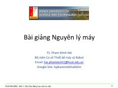 Bài giảng Nguyên lý máy - Bài 1: Cấu trúc động học của cơ cấu - Phạm Minh Hải