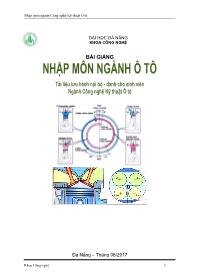 Bài giảng Nhập môn ngành ô tô