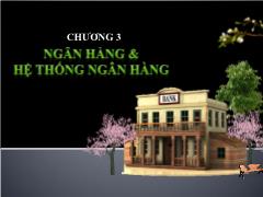Bài giảng Tài chính học - Chương 3: Ngân hàng & hệ thống ngân hàng - Lê Thị Tuyết
