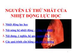 Nguyên lý thứ nhất của nhiệt động lực học